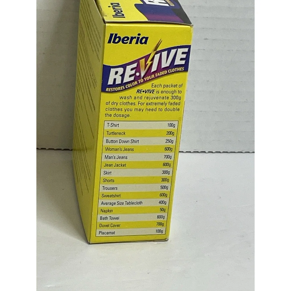 Iberia Revive Black Restore Color To Your Faded Clothes 4 Pack 3.5 Oz